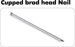 Cupped brad head nail